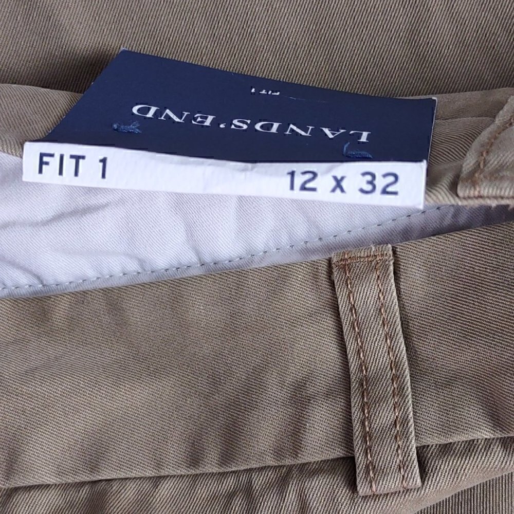 Lands End 100% Cotton French Walnut Misses Khaki Chinos Size (Fit 1) 12X32 (NWT) - Picture 11 of 12
